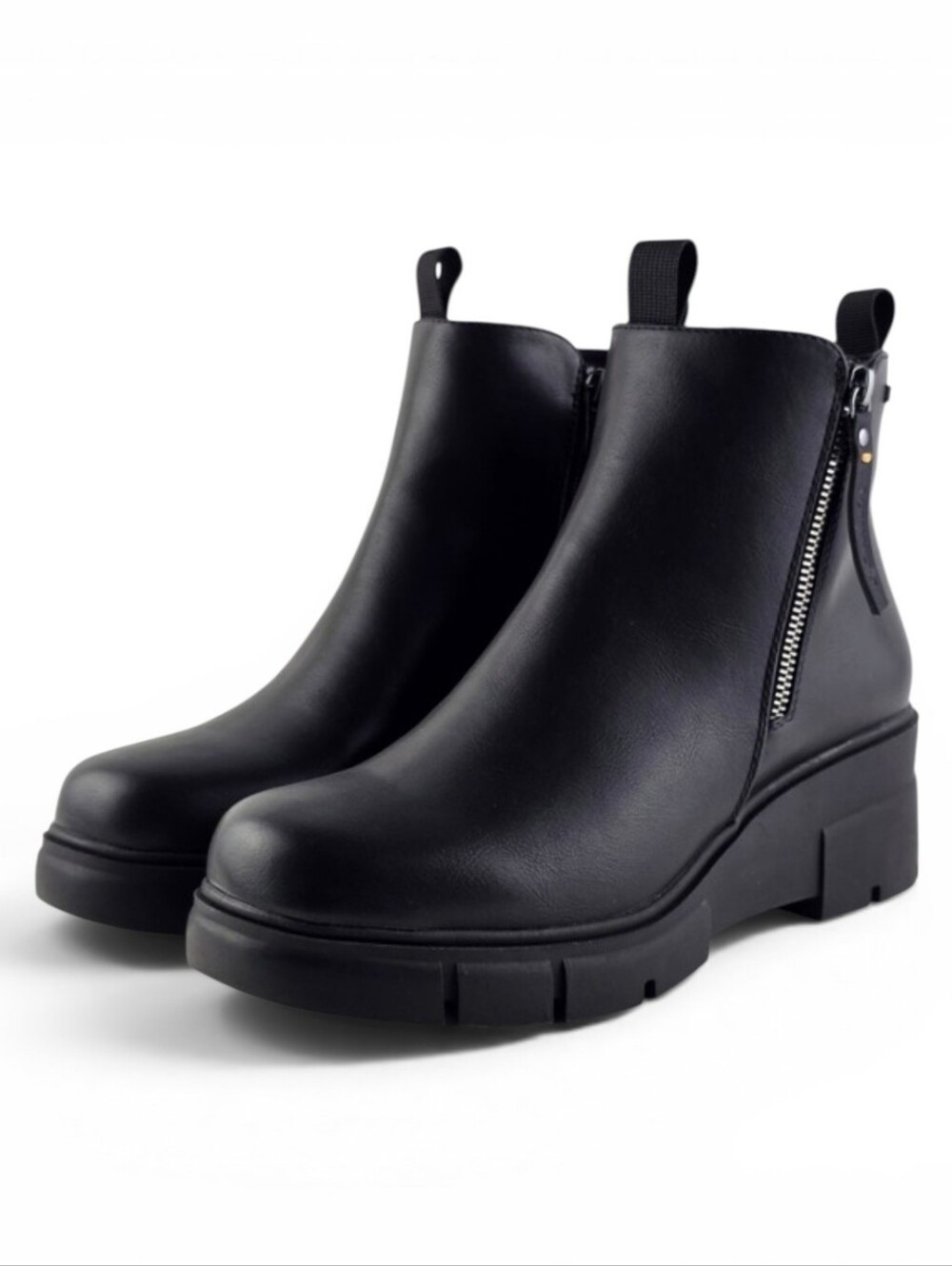 NWT Romika Women's Wilma 03 Waterproof Double Zip Black Ankle Boots 41